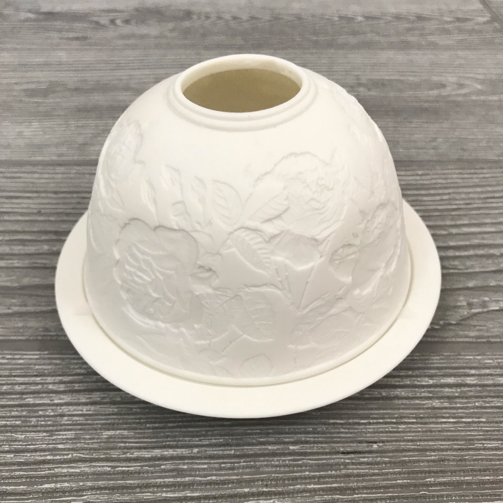 NWT lithophane luminaries flower candle holder - Picture 2 of 4